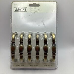 allison cabinet pull Antique Brass 3" AL-835